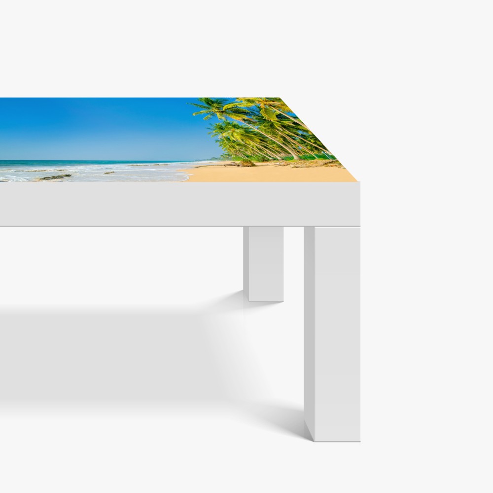 Naklejka na biurko i stół tropikalna plaża z palmami – Wallissimo® Naklejka na biurko i stół tropikalna plaża z palmami – Wallissimo®