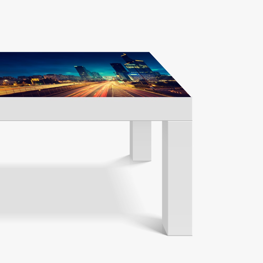 Naklejka na biurko i stół La Défense panorama miasta o zmierzchu – Wallissimo® Naklejka na biurko i stół La Défense panorama miasta o zmierzchu – Wallissimo®