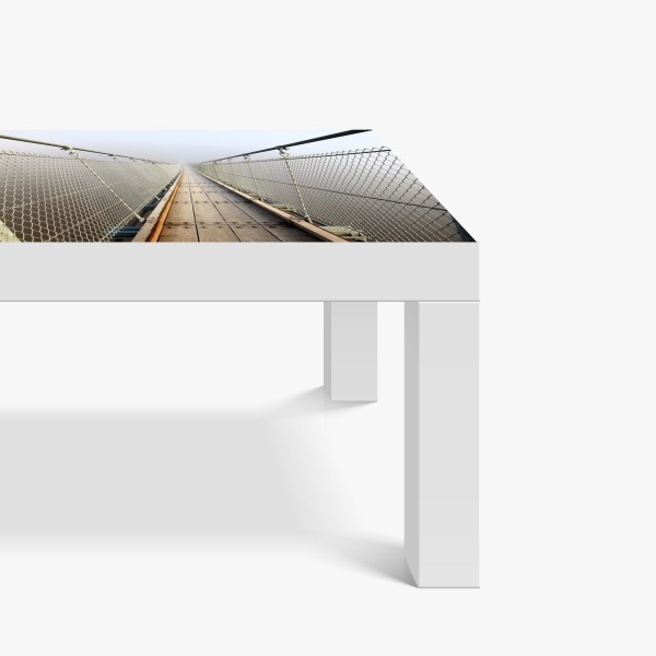 Naklejka na biurko i stół panorama zimowego lasu pokrytego śniegiem – Wallissimo®