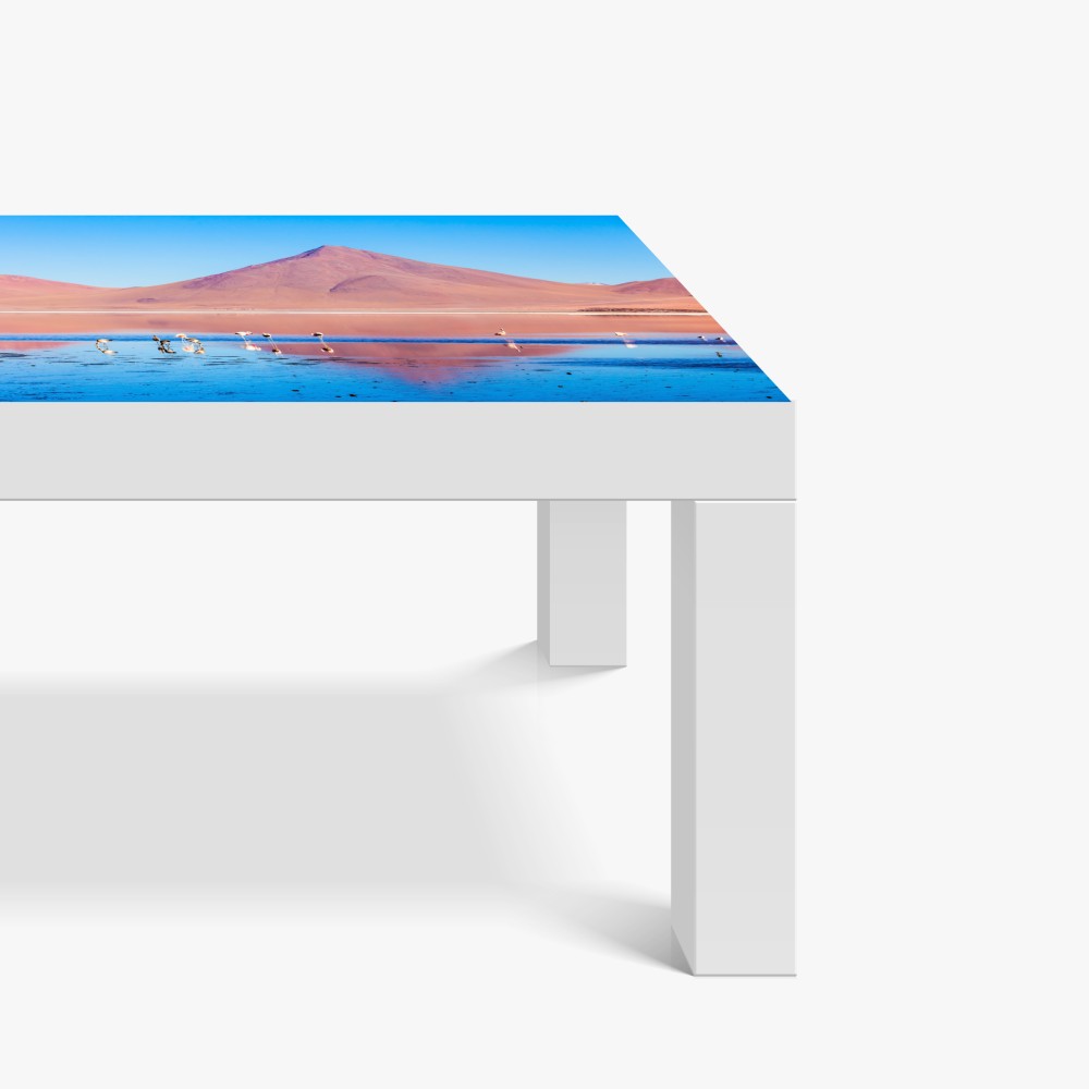 Naklejka na biurko i stół flamingi nad Laguna Colorada, Boliwia – Wallissimo® Naklejka na biurko i stół flamingi nad Laguna Colorada, Boliwia – Wallissimo®