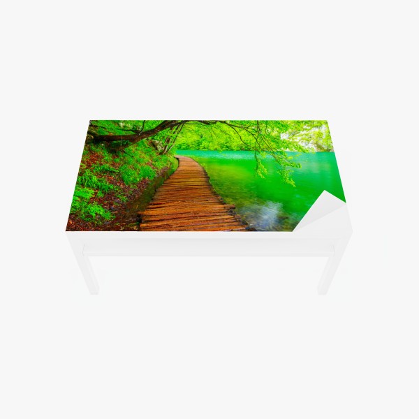 Naklejka na biurko i stół minimalistyczna fasada z geometrycznym wzorem – Wallissimo®