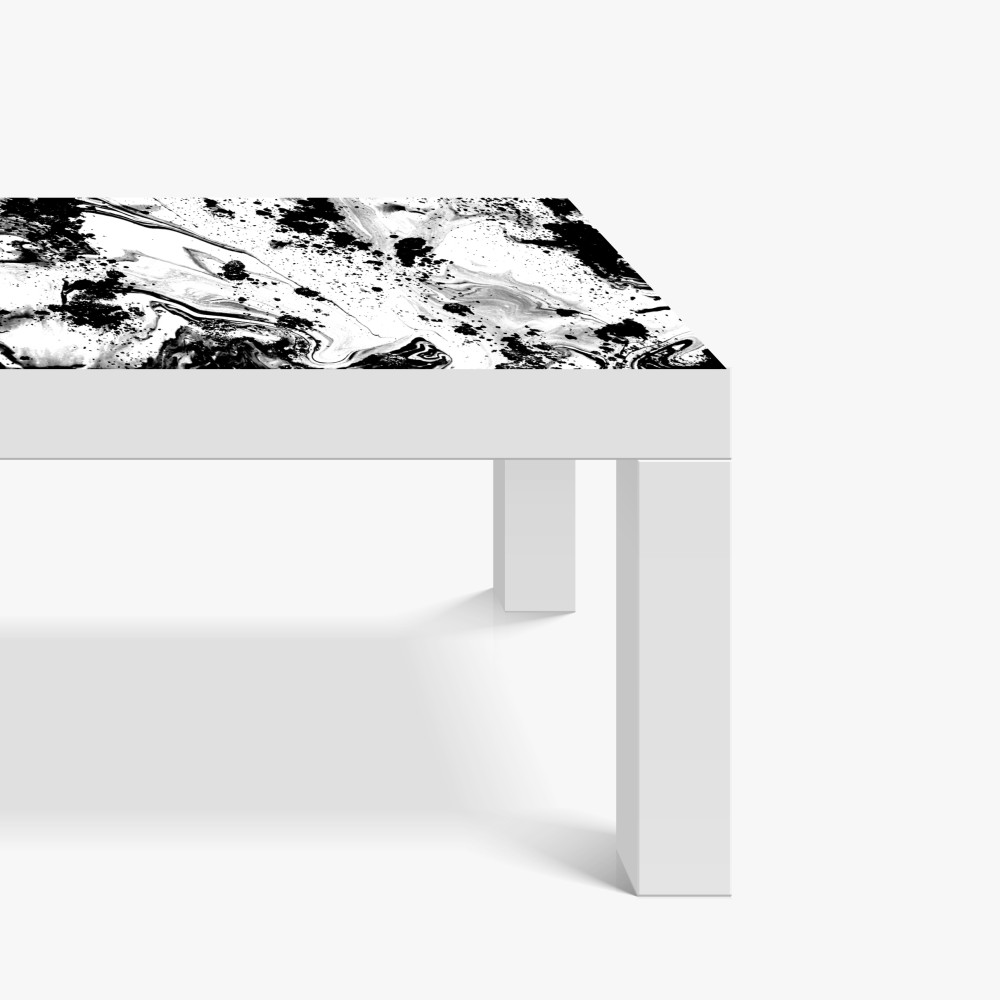 Naklejka na biurko i stół monochromatyczny marmur atramentowy abstrakcja – Wallissimo® Naklejka na biurko i stół monochromatyczny marmur atramentowy abstrakcja – Wallissimo®