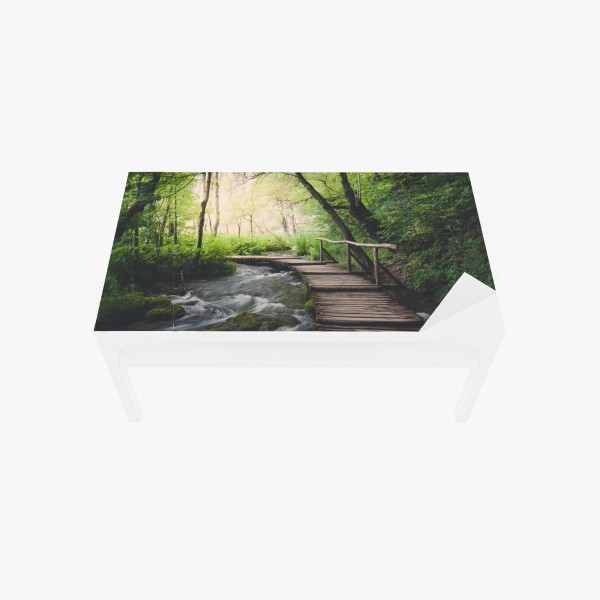 Naklejka na biurko i stół żywy abstrakcyjny wzór kształtów – Wallissimo®