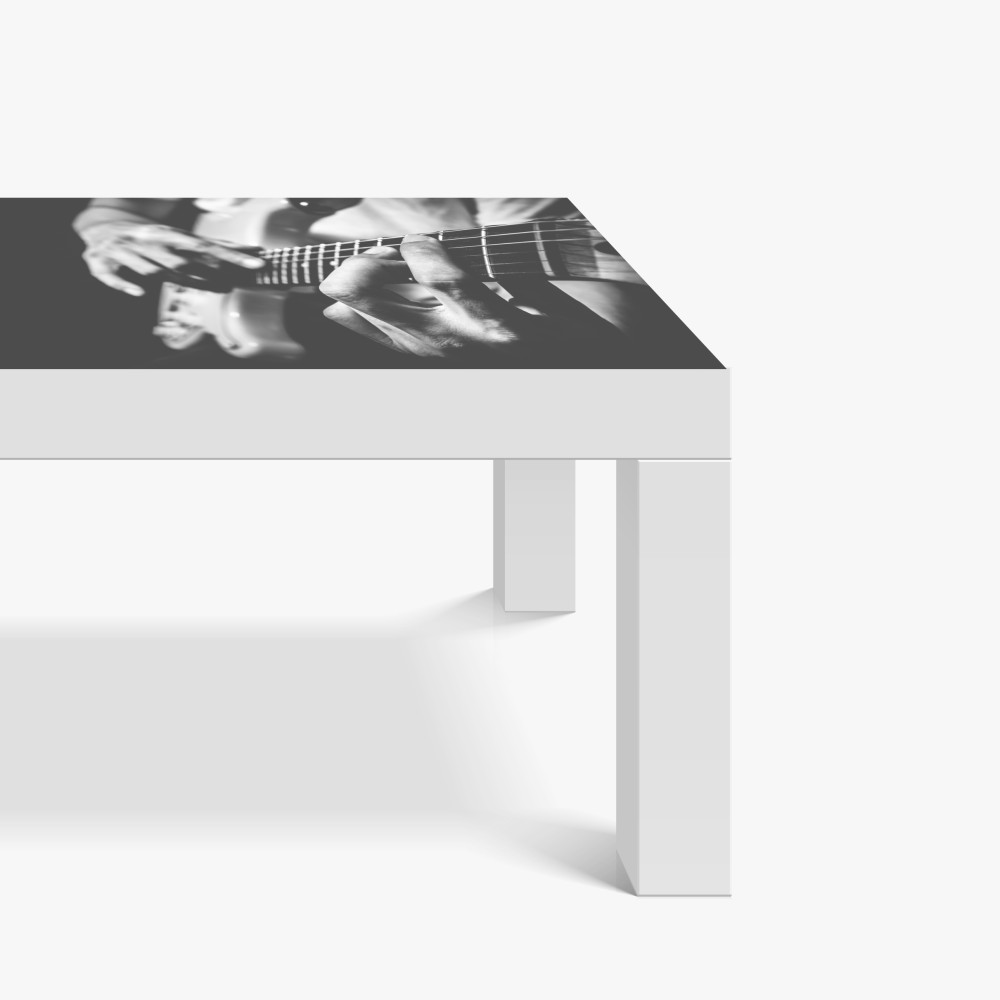 Naklejka na biurko i stół monochromatyczne zbliżenie gitary – Wallissimo® Naklejka na biurko i stół monochromatyczne zbliżenie gitary – Wallissimo®