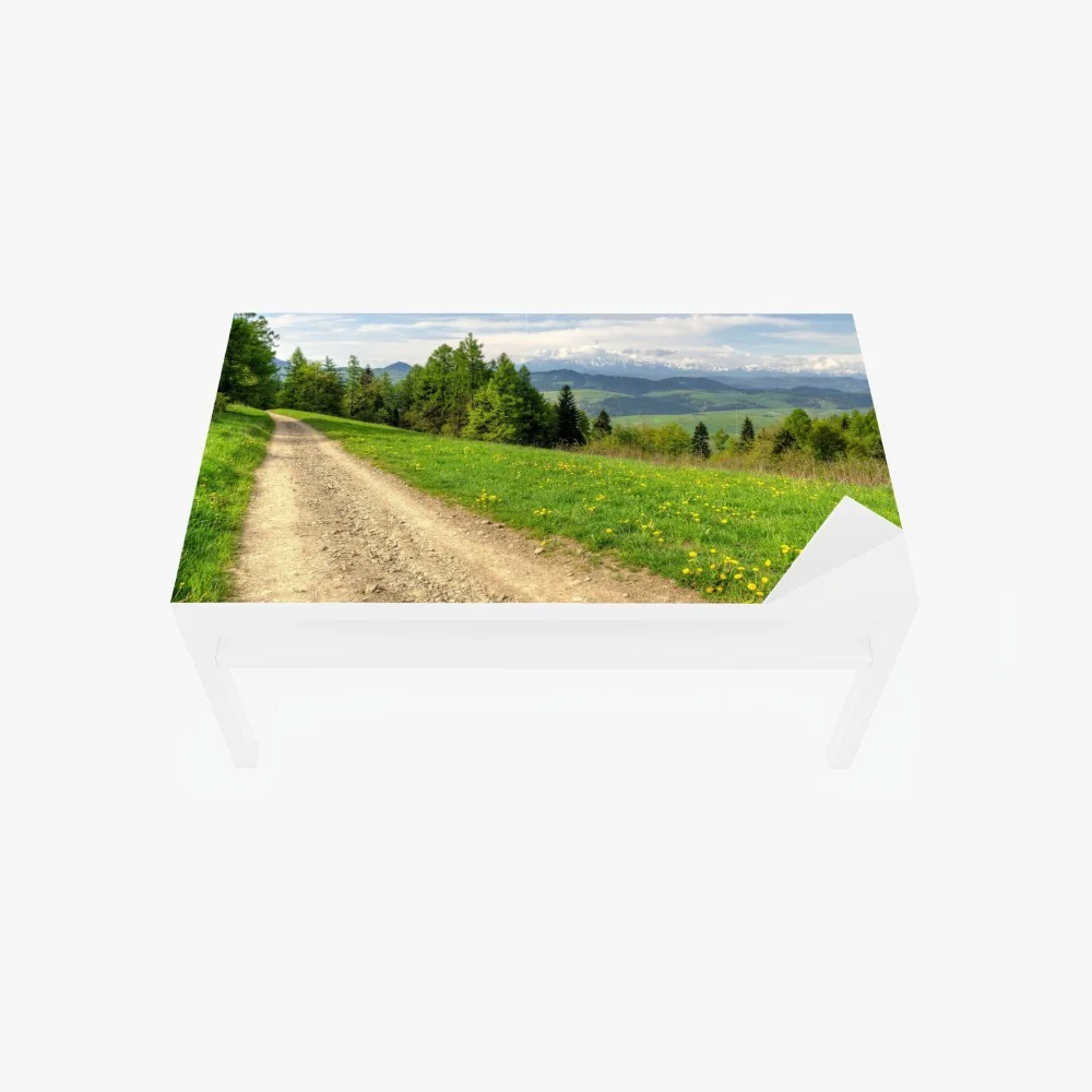 Naklejka na biurko i stół Gorce wiosenny szlak – Wallissimo® Naklejka na biurko i stół Gorce wiosenny szlak – Wallissimo®