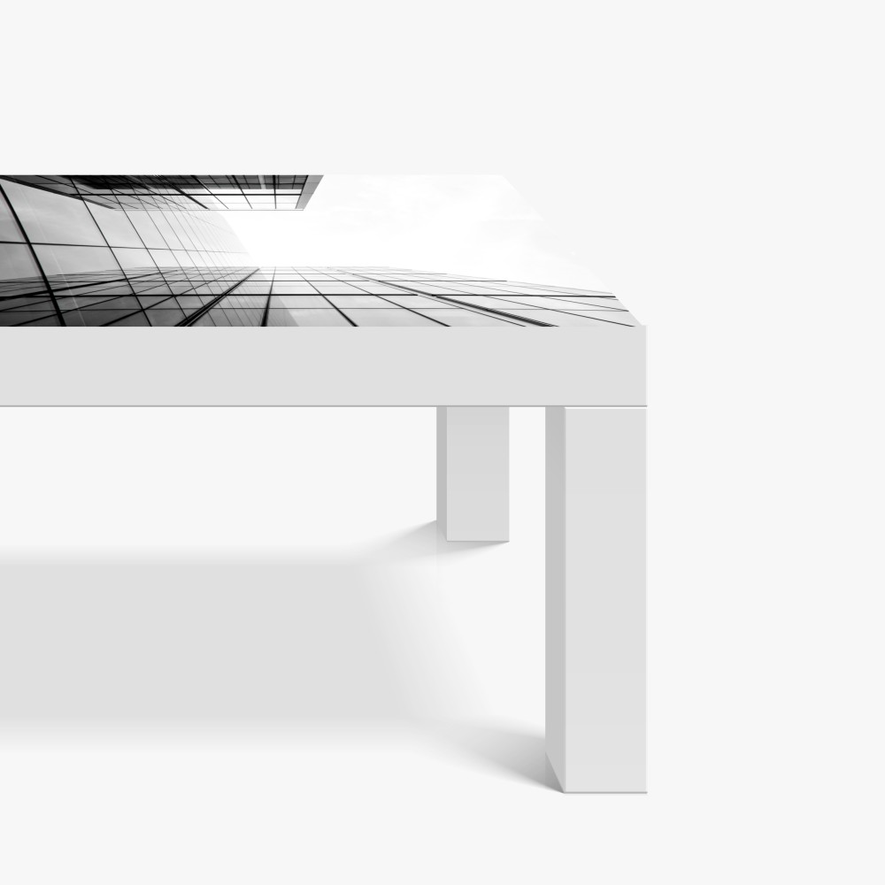 Naklejka na biurko i stół minimalistyczna perspektywa szklanego wieżowca – Wallissimo® Naklejka na biurko i stół minimalistyczna perspektywa szklanego wieżowca – Wallissimo®