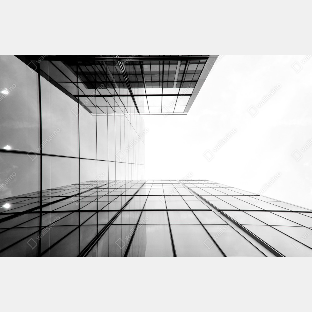 Naklejka na biurko i stół minimalistyczna perspektywa szklanego wieżowca – Wallissimo® Naklejka na biurko i stół minimalistyczna perspektywa szklanego wieżowca – Wallissimo®