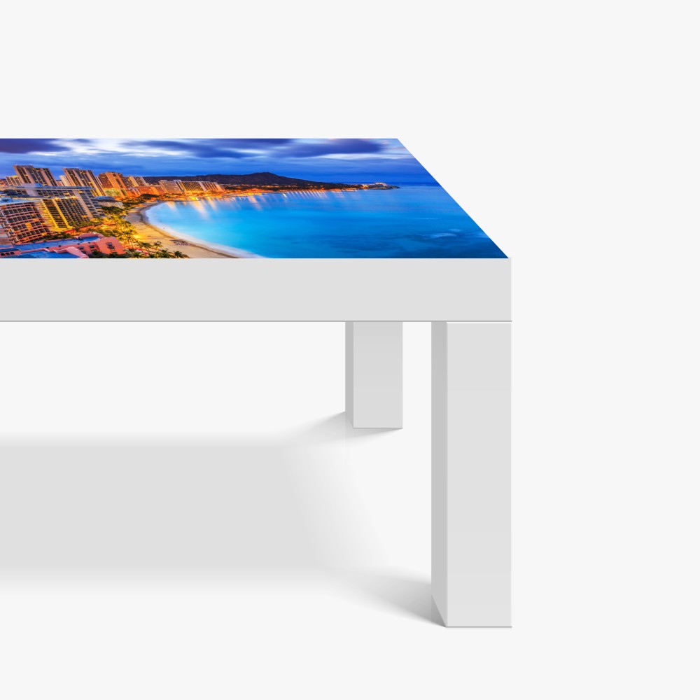 Naklejka na biurko i stół panorama Waikiki i Diamond Head o zmierzchu – Wallissimo® Naklejka na biurko i stół panorama Waikiki i Diamond Head o zmierzchu – Wallissimo®