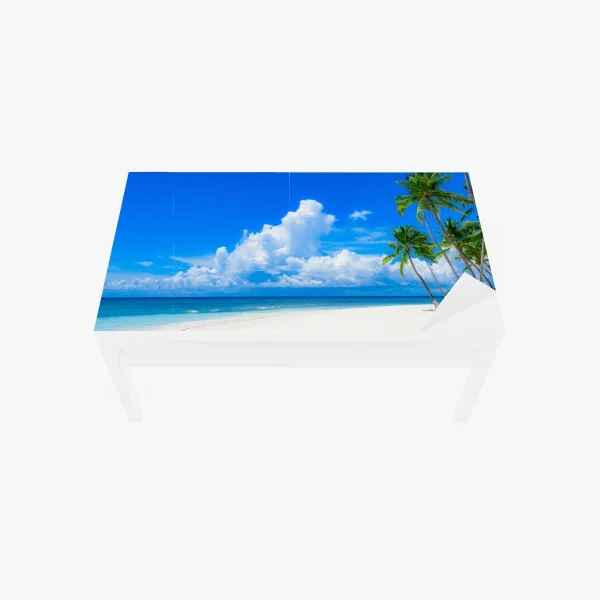 Naklejka na biurko i stół różany akwarelowy ogród z kolibrem – Wallissimo®