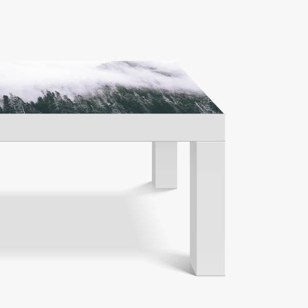 Naklejka na biurko i stół dramatyczne czarno-białe molo prowadzące w burzliwe morze – Wallissimo®