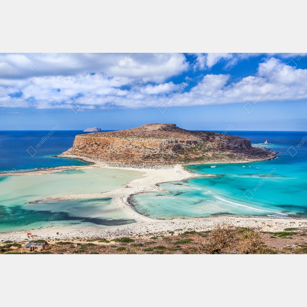 Naklejka na biurko i stół turkusowa laguna nad piaszczystą plażą – Wallissimo® Naklejka na biurko i stół turkusowa laguna nad piaszczystą plażą – Wallissimo®