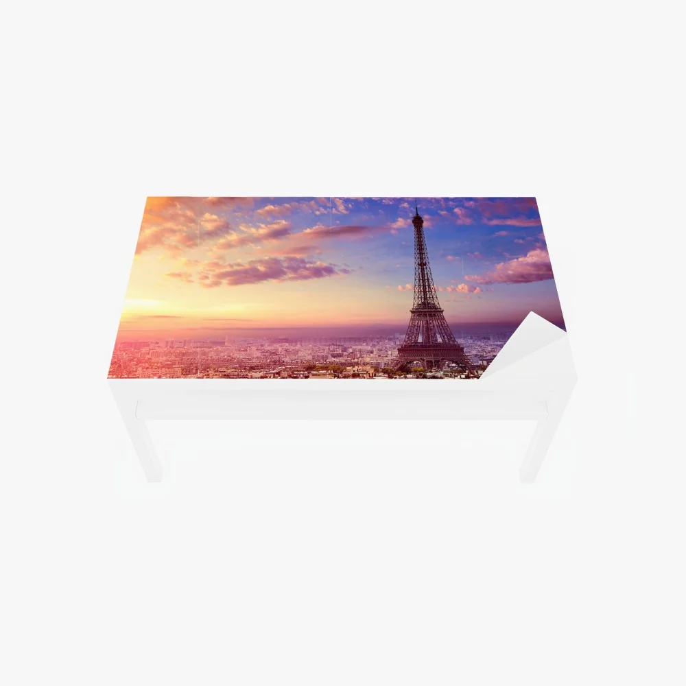 Naklejka na biurko i stół zachód słońca nad Wieżą Eiffla – Wallissimo® Naklejka na biurko i stół zachód słońca nad Wieżą Eiffla – Wallissimo®