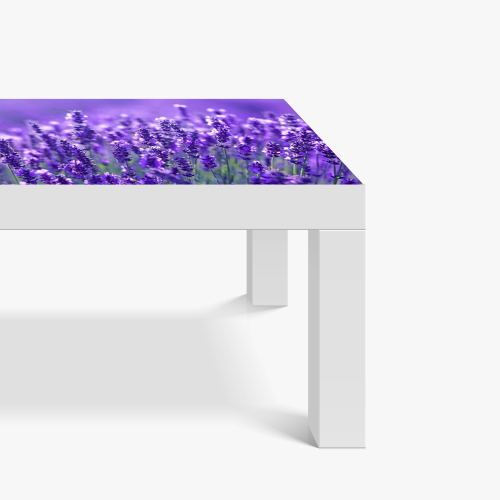 Naklejka na biurko i stół zbliżenie pola lawendy – Wallissimo® Naklejka na biurko i stół zbliżenie pola lawendy – Wallissimo®