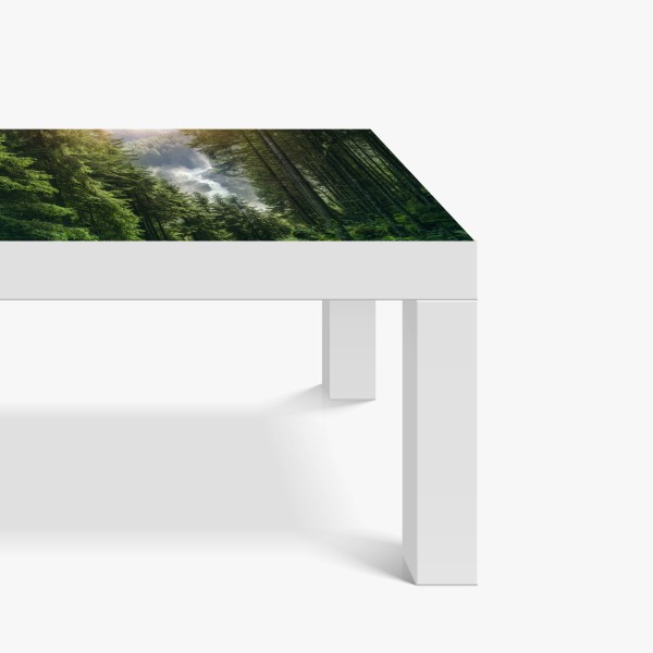 Naklejka na biurko i stół luksusowa abstrakcja alkoholowa ze złotymi żyłkami – Wallissimo®