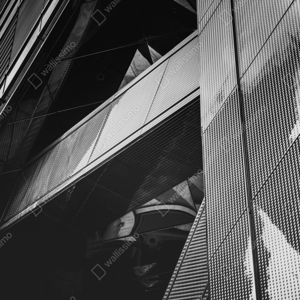 Naklejka na biurko i stół geometryczna fasada w monochromie – Wallissimo® Naklejka na biurko i stół geometryczna fasada w monochromie – Wallissimo®