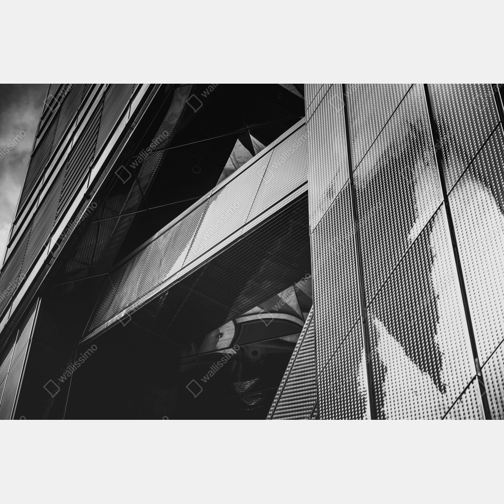 Naklejka na biurko i stół geometryczna fasada w monochromie – Wallissimo® Naklejka na biurko i stół geometryczna fasada w monochromie – Wallissimo®