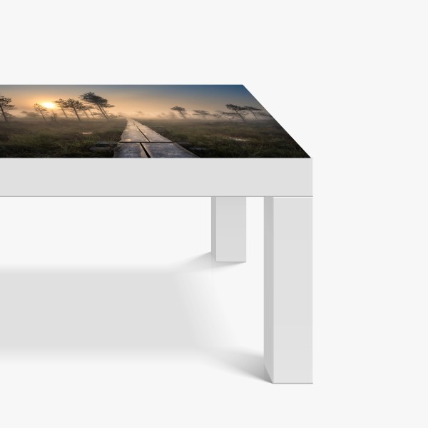 Naklejka na biurko i stół złote fale w japońskim stylu – Wallissimo®