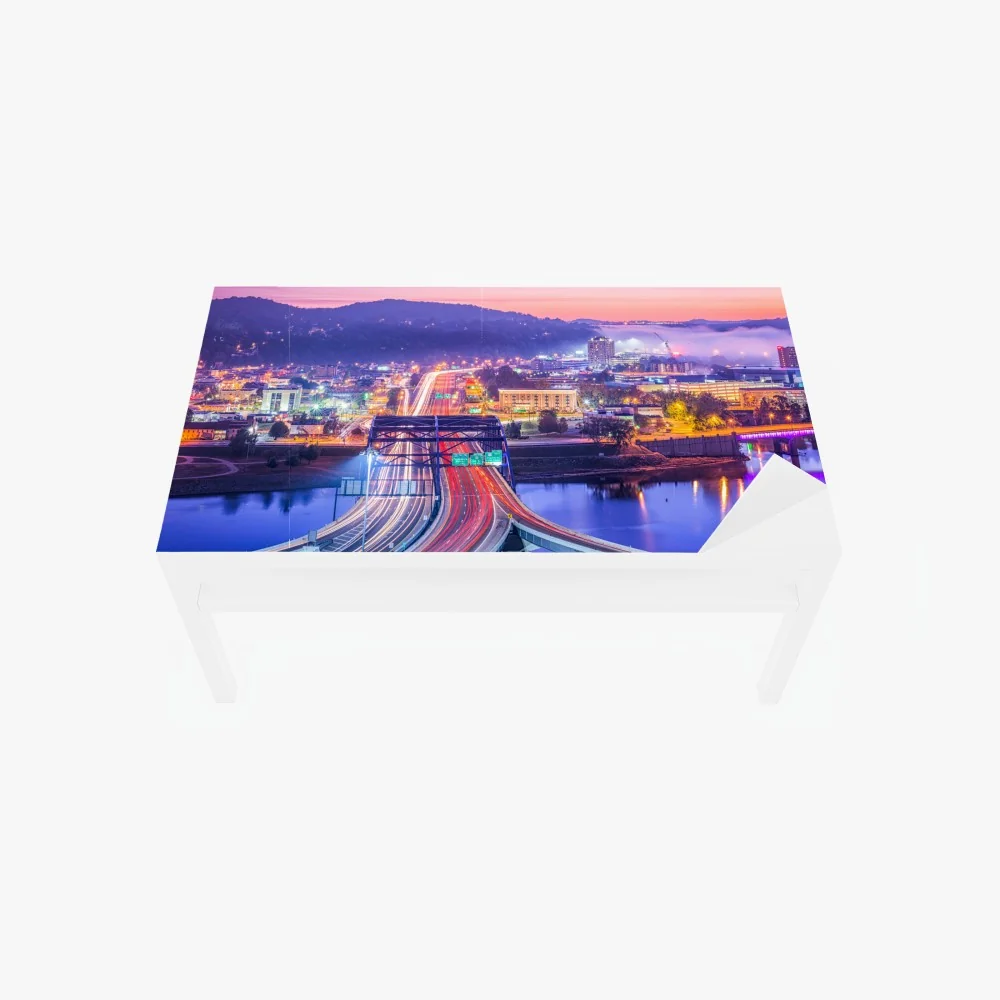 Naklejka na biurko i stół Panorama Charleston o świcie – Wallissimo® Naklejka na biurko i stół Panorama Charleston o świcie – Wallissimo®