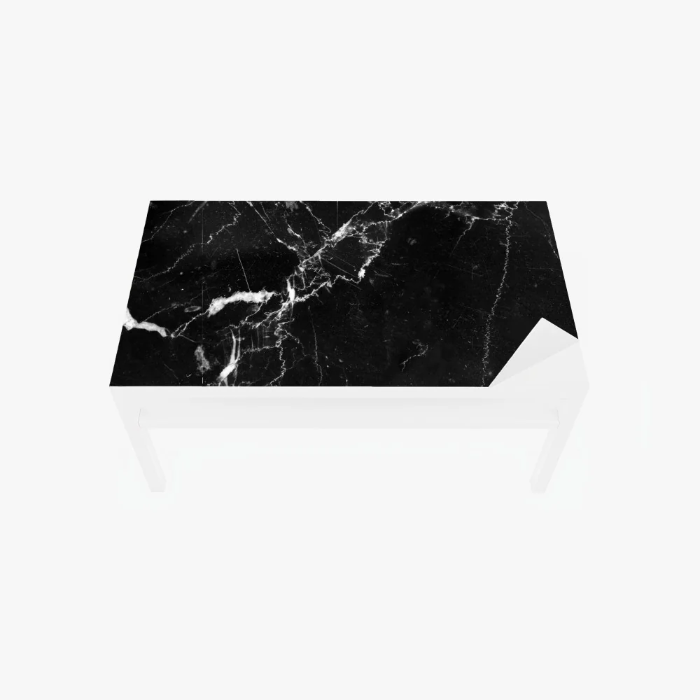 Naklejka na biurko i stół czarny marmur z żyłami – Wallissimo® Naklejka na biurko i stół czarny marmur z żyłami – Wallissimo®