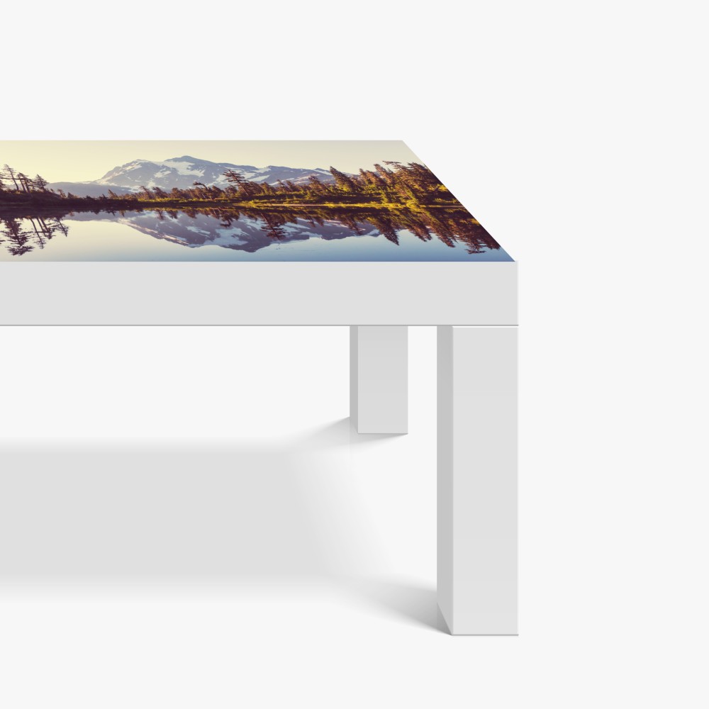 Naklejka na biurko i stół odbicie Mount Shuksan na górskim jeziorze – Wallissimo® Naklejka na biurko i stół odbicie Mount Shuksan na górskim jeziorze – Wallissimo®