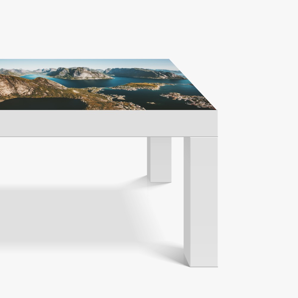 Naklejka na biurko i stół majestatyczna panorama górskiego fiordu – Wallissimo® Naklejka na biurko i stół majestatyczna panorama górskiego fiordu – Wallissimo®