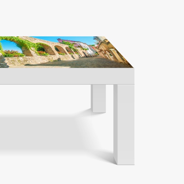 Naklejka na biurko i stół delikatny pastelowy wzór kwiatowy – Wallissimo®