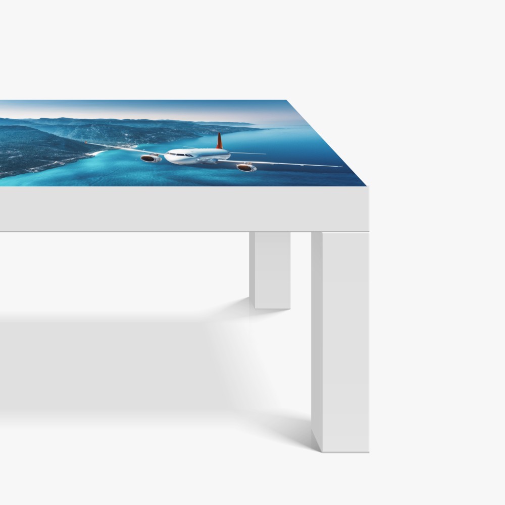 Naklejka na biurko i stół lot nad wybrzeżem i turkusowym morzem – Wallissimo® Naklejka na biurko i stół lot nad wybrzeżem i turkusowym morzem – Wallissimo®