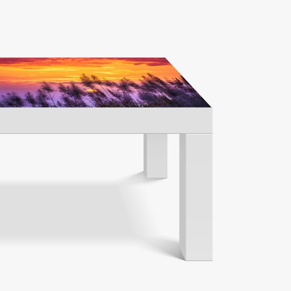 Naklejka na biurko i stół mglisty las czarno-biały – Wallissimo®