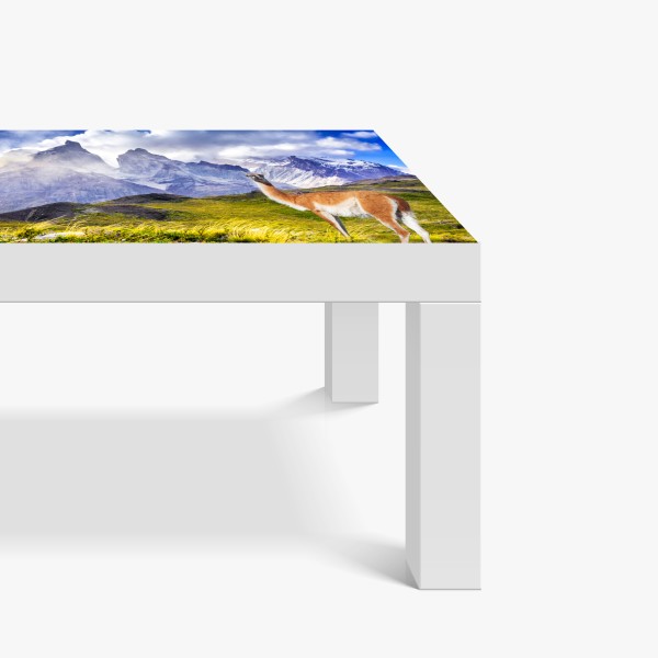 Naklejka na biurko i stół spokojna turkusowa abstrakcyjna morska panorama – Wallissimo®