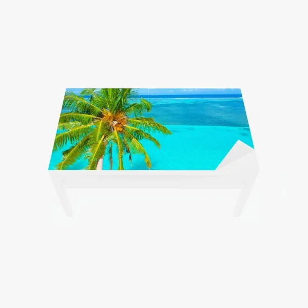 Naklejka na biurko i stół zbliżenie czerwonej dalii – Wallissimo®