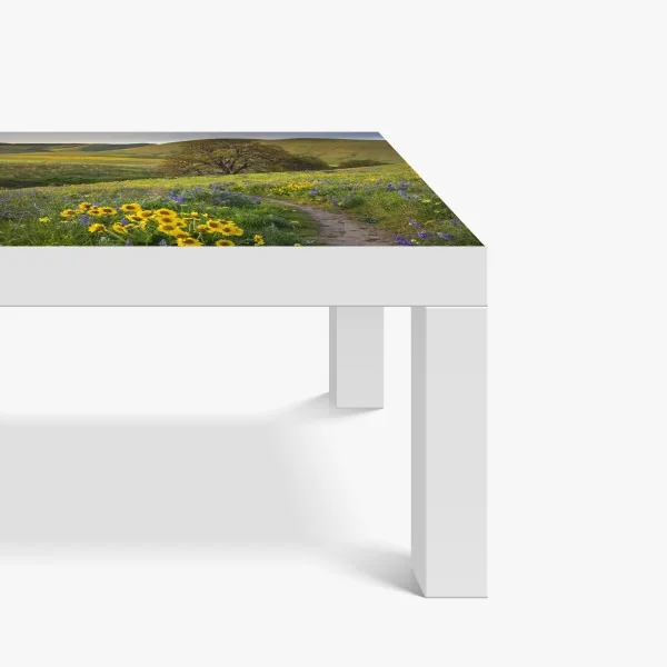 Naklejka na biurko i stół czarno-biała marmurowa abstrakcja – Wallissimo®