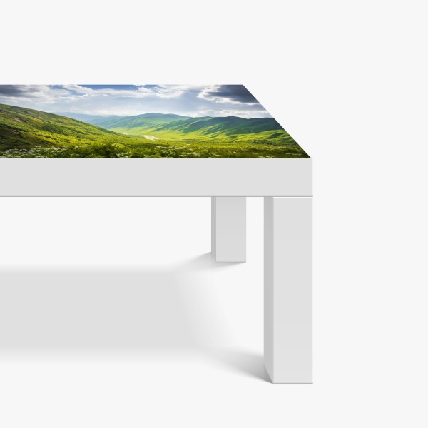 Naklejka na biurko i stół żywe łubinowe łąki przy Vestrahorn, Islandia – Wallissimo®