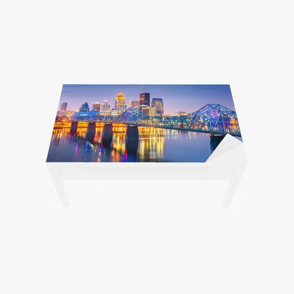 Naklejka na biurko i stół Louisville panorama o zmierzchu – Wallissimo® Naklejka na biurko i stół Louisville panorama o zmierzchu – Wallissimo®