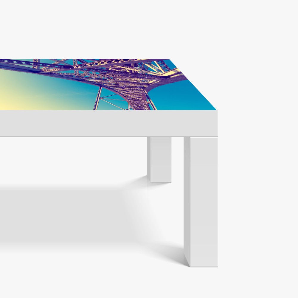 Naklejka na biurko i stół abstrakcyjna stalowa konstrukcja mostu w perspektywie – Wallissimo® Naklejka na biurko i stół abstrakcyjna stalowa konstrukcja mostu w perspektywie – Wallissimo®