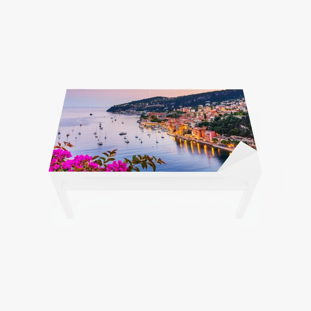 Naklejka na biurko i stół zachód słońca nad zatoką Villefranche-sur-Mer – Wallissimo® Naklejka na biurko i stół zachód słońca nad zatoką Villefranche-sur-Mer – Wallissimo®