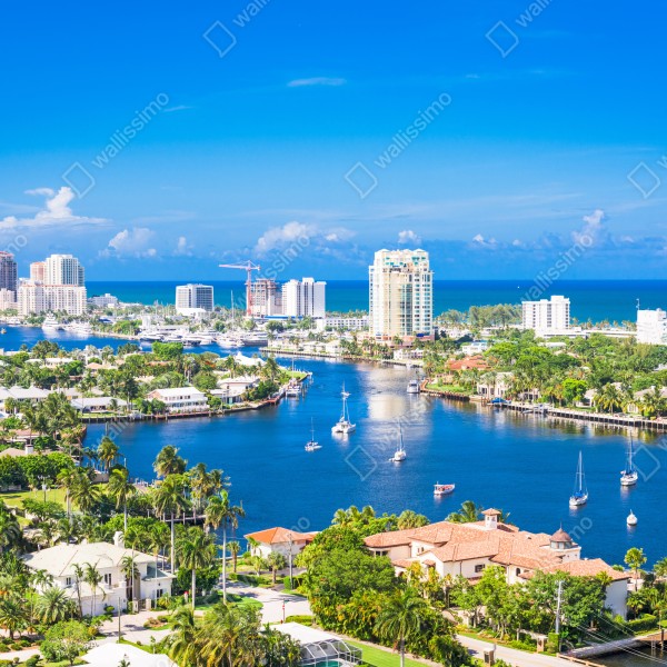 Naklejka na biurko i stół Fort Lauderdale panorama nad wybrzeżem – Wallissimo® Naklejka na biurko i stół Fort Lauderdale panorama nad wybrzeżem – Wallissimo®