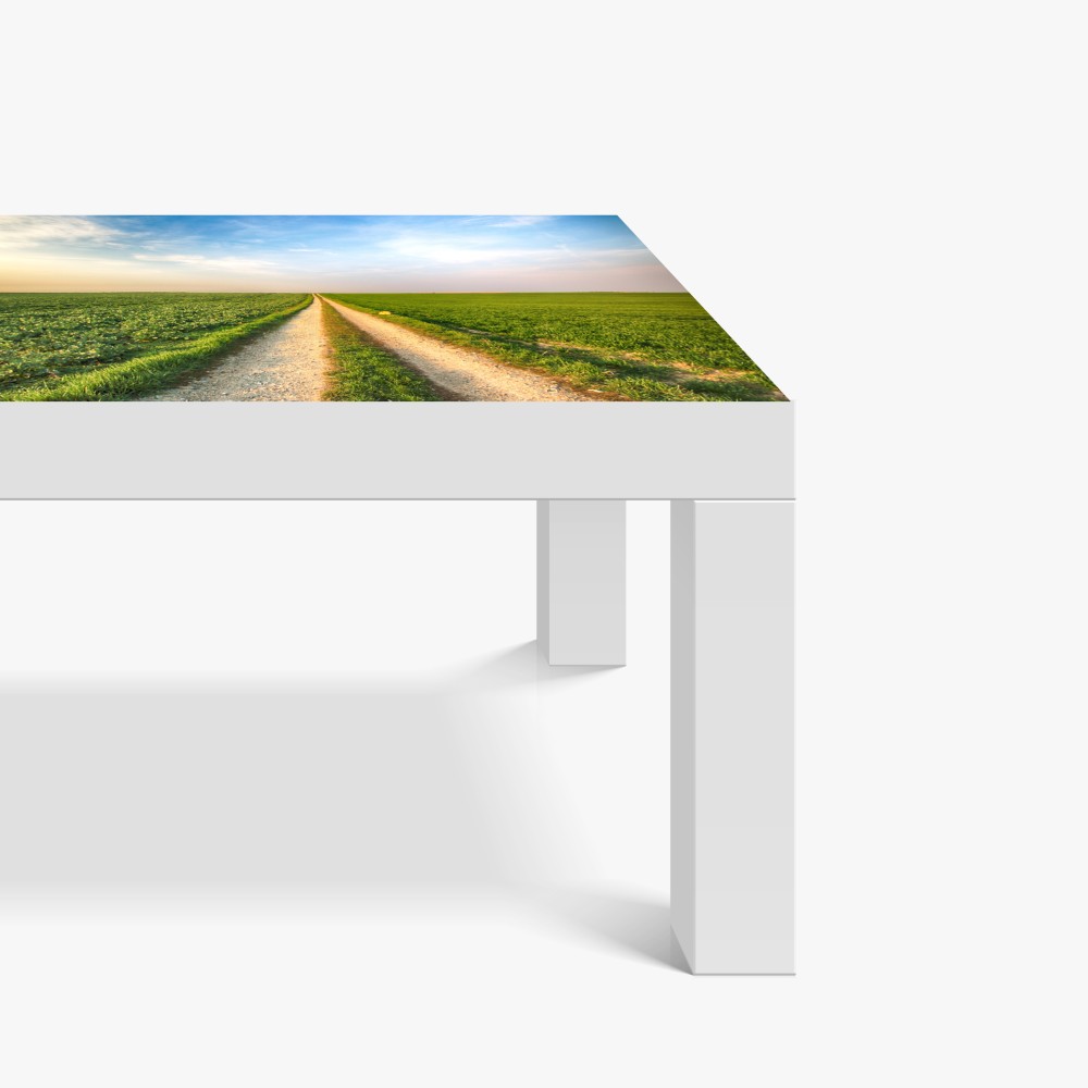 Naklejka na biurko i stół polna droga przez zielone pola – Wallissimo® Naklejka na biurko i stół polna droga przez zielone pola – Wallissimo®