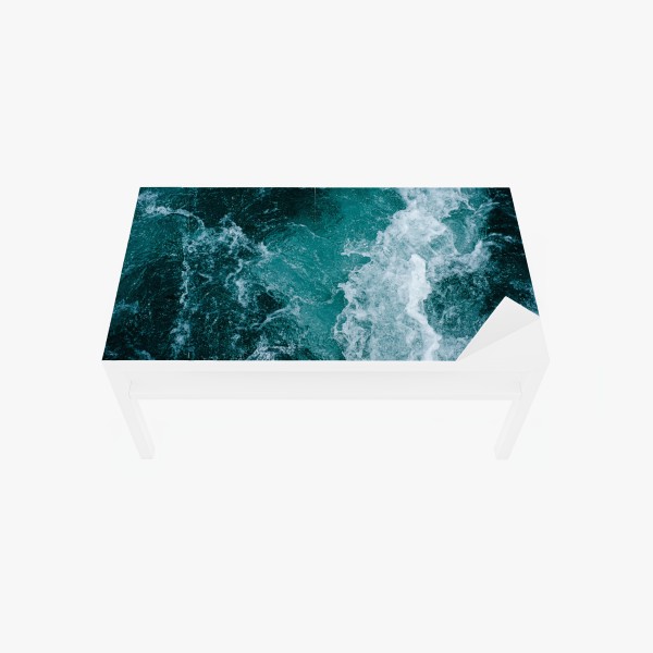 Naklejka na biurko i stół turkusowe fale morskie