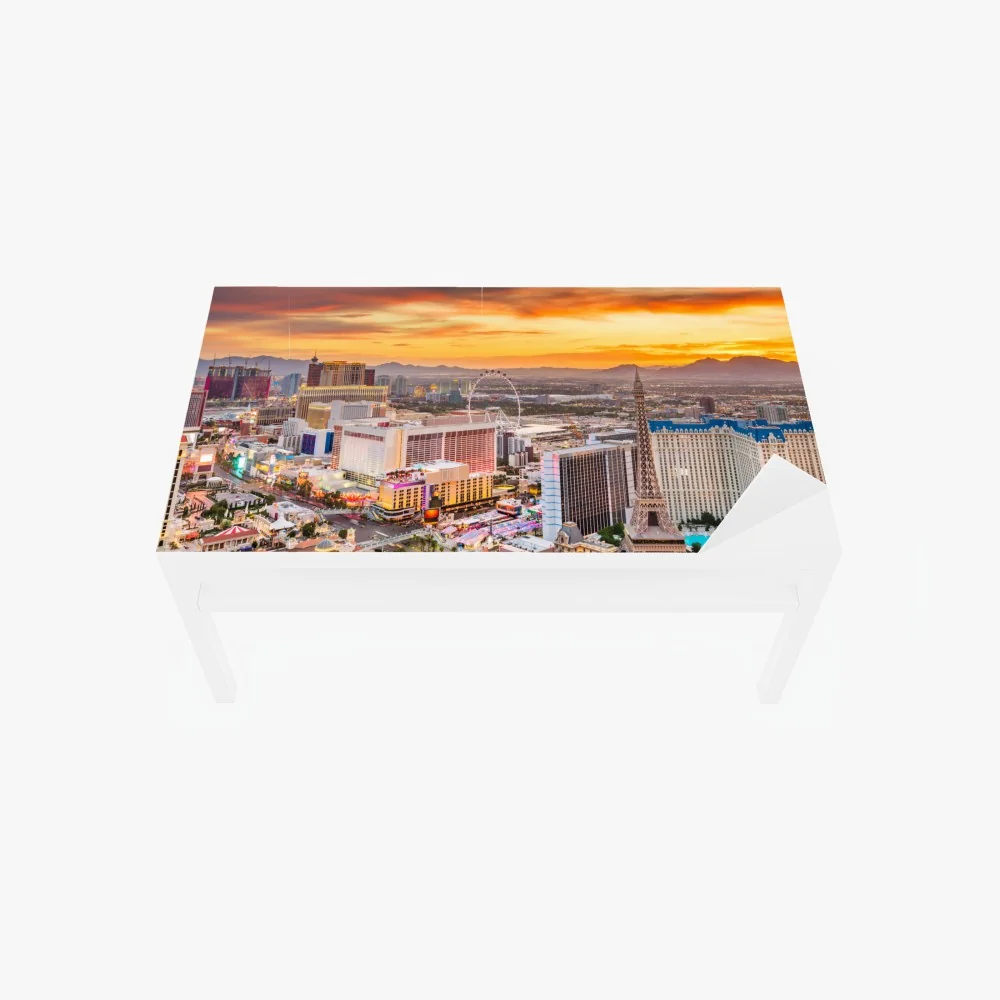 Naklejka na biurko i stół Las Vegas panorama o zmierzchu – Wallissimo® Naklejka na biurko i stół Las Vegas panorama o zmierzchu – Wallissimo®
