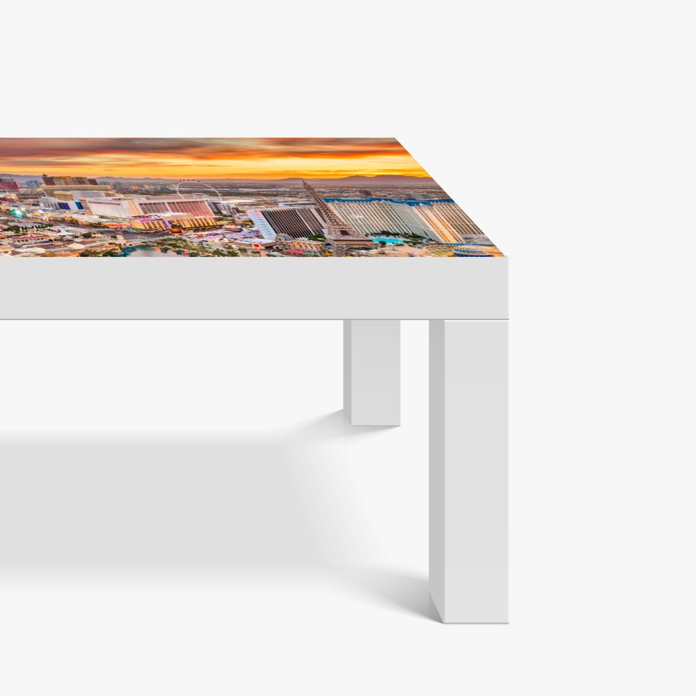 Naklejka na biurko i stół Las Vegas panorama o zmierzchu – Wallissimo® Naklejka na biurko i stół Las Vegas panorama o zmierzchu – Wallissimo®