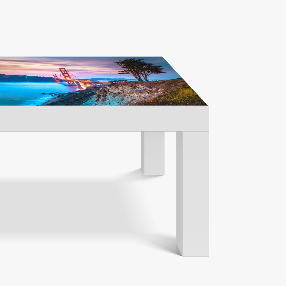 Naklejka na biurko i stół Golden Gate Bridge o zmierzchu – Wallissimo® Naklejka na biurko i stół Golden Gate Bridge o zmierzchu – Wallissimo®