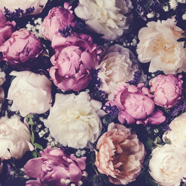 Naklejka na biurko i stół romantyczny bukiet piwonii w pastelowych tonach – Wallissimo® Naklejka na biurko i stół romantyczny bukiet piwonii w pastelowych tonach – Wallissimo®