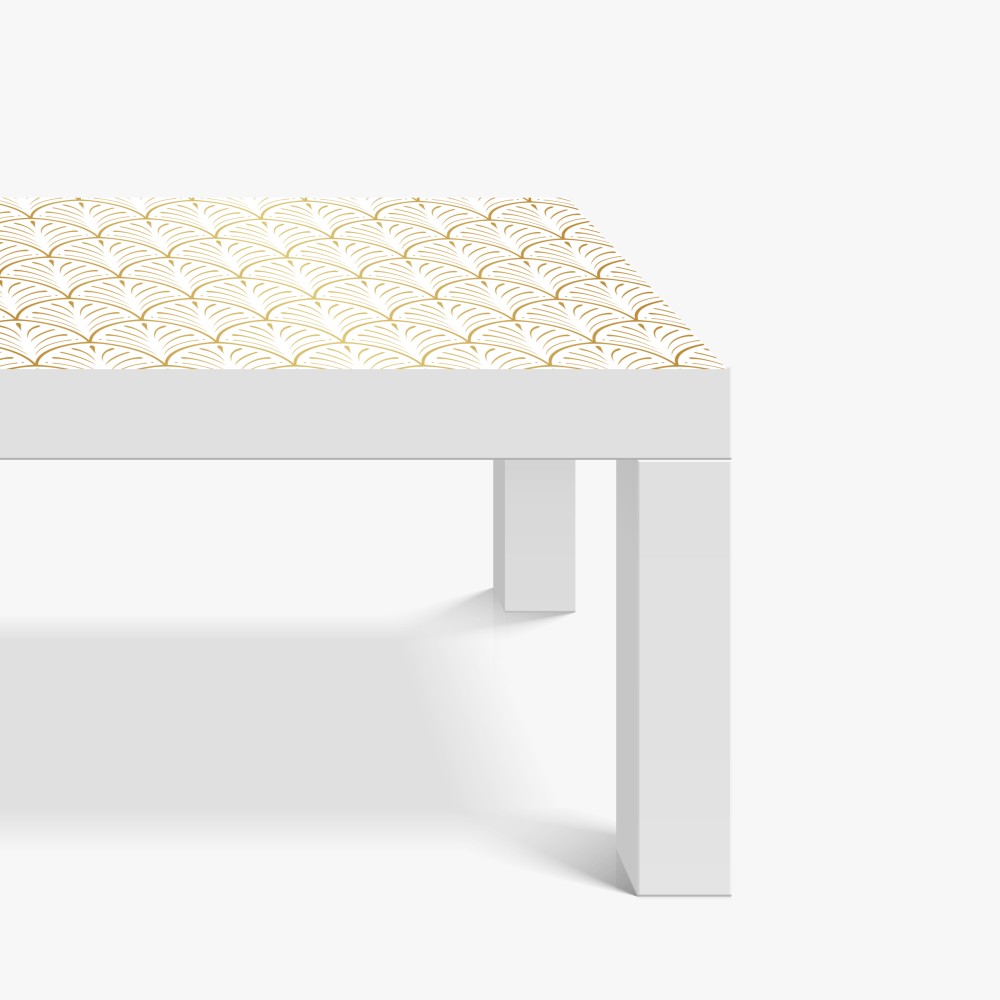 Naklejka na biurko i stół złoty wzór art deco w stylu wachlarza – Wallissimo® Naklejka na biurko i stół złoty wzór art deco w stylu wachlarza – Wallissimo®