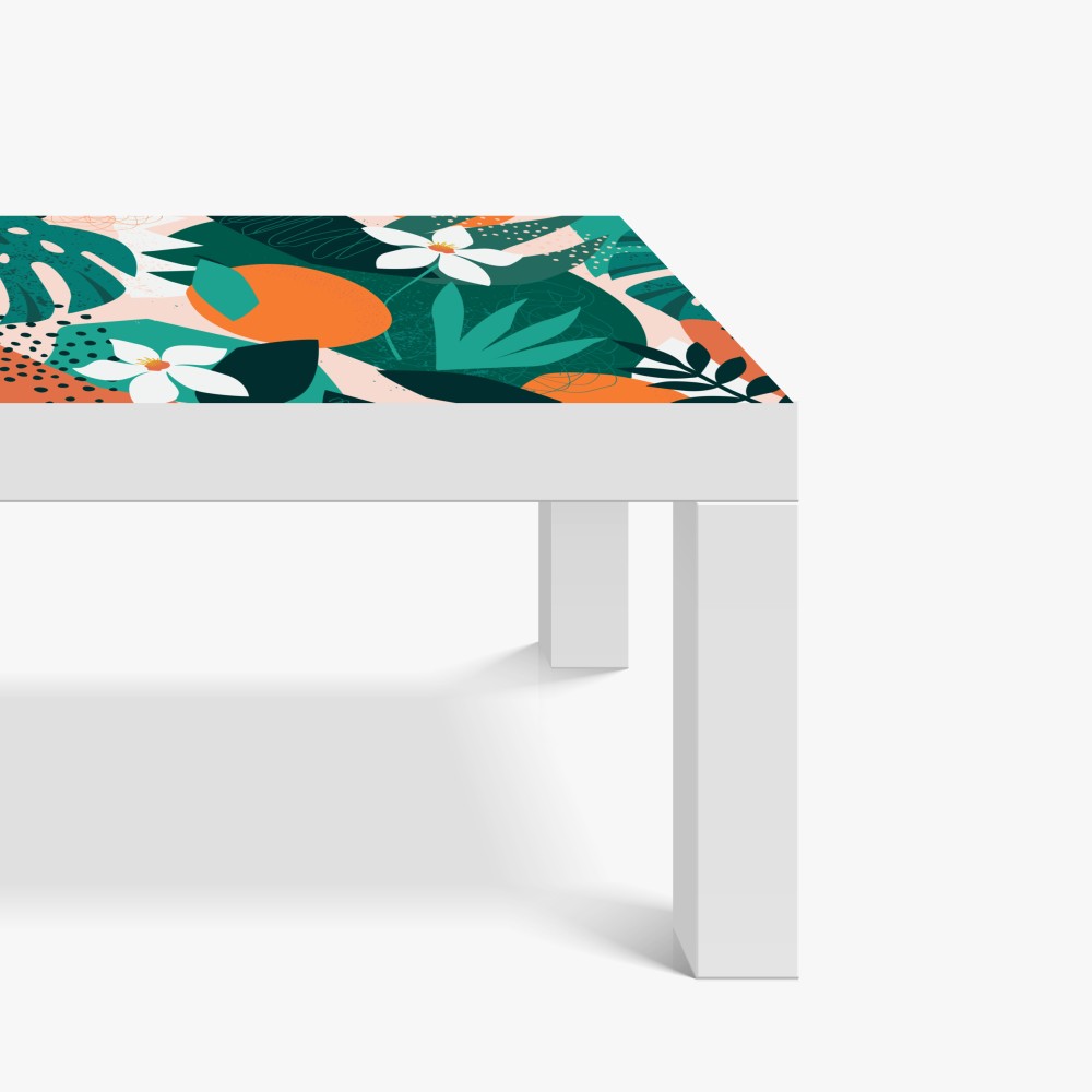 Naklejka na biurko i stół tropikalne liście i cytrusowa ilustracja – Wallissimo® Naklejka na biurko i stół tropikalne liście i cytrusowa ilustracja – Wallissimo®