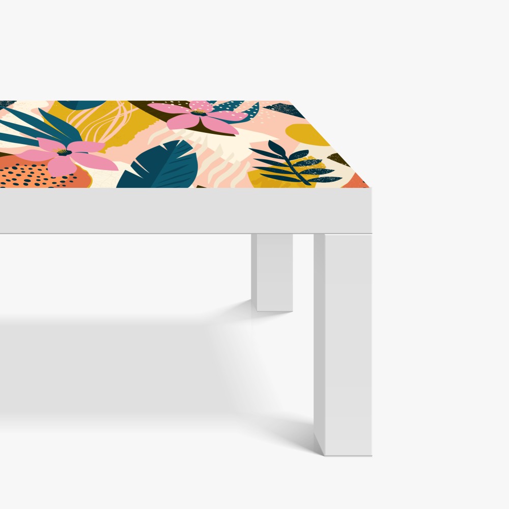 Naklejka na biurko i stół tropikalna abstrakcyjna grafika kwiatowa – Wallissimo® Naklejka na biurko i stół tropikalna abstrakcyjna grafika kwiatowa – Wallissimo®