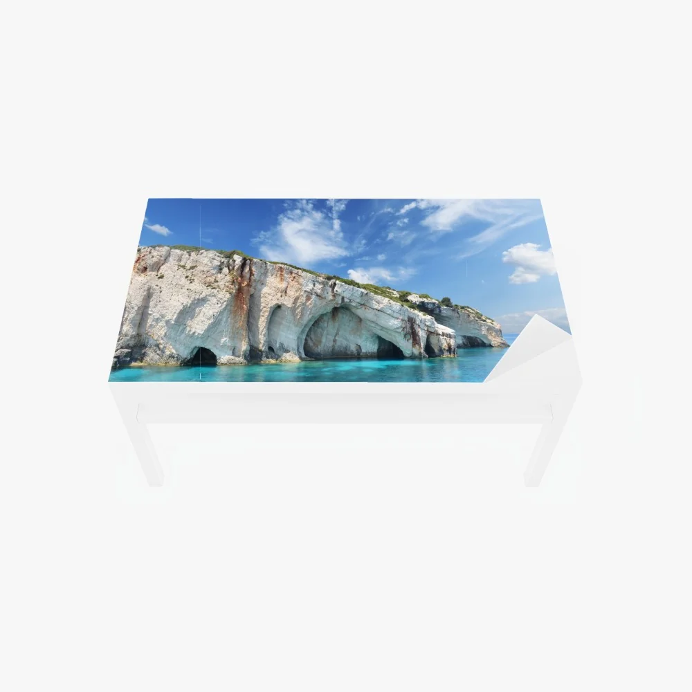 Naklejka na biurko i stół niebieskie jaskinie na Zakynthos – Wallissimo® Naklejka na biurko i stół niebieskie jaskinie na Zakynthos – Wallissimo®