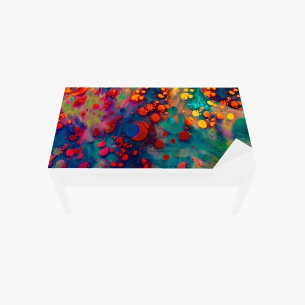 Naklejka na biurko i stół zbliżenie czerwonej dalii – Wallissimo®