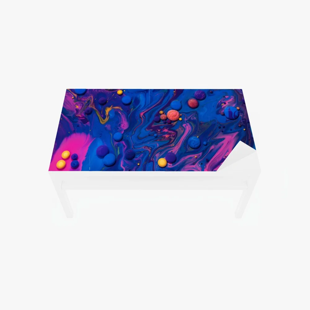 Naklejka na biurko i stół żywe kosmiczne wiry farby – Wallissimo® Naklejka na biurko i stół żywe kosmiczne wiry farby – Wallissimo®