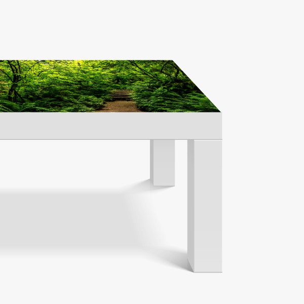 Naklejka na biurko i stół czerwony botaniczny wzór liści – Wallissimo®