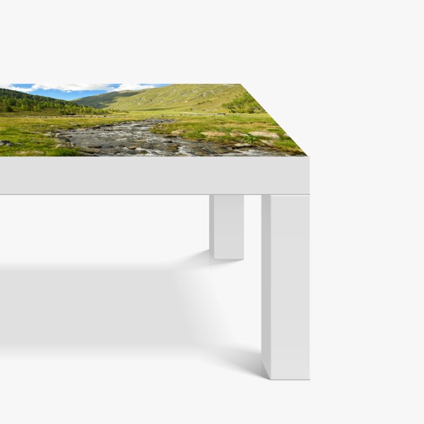 Naklejka na biurko i stół zbliżenie czerwonej dalii – Wallissimo®